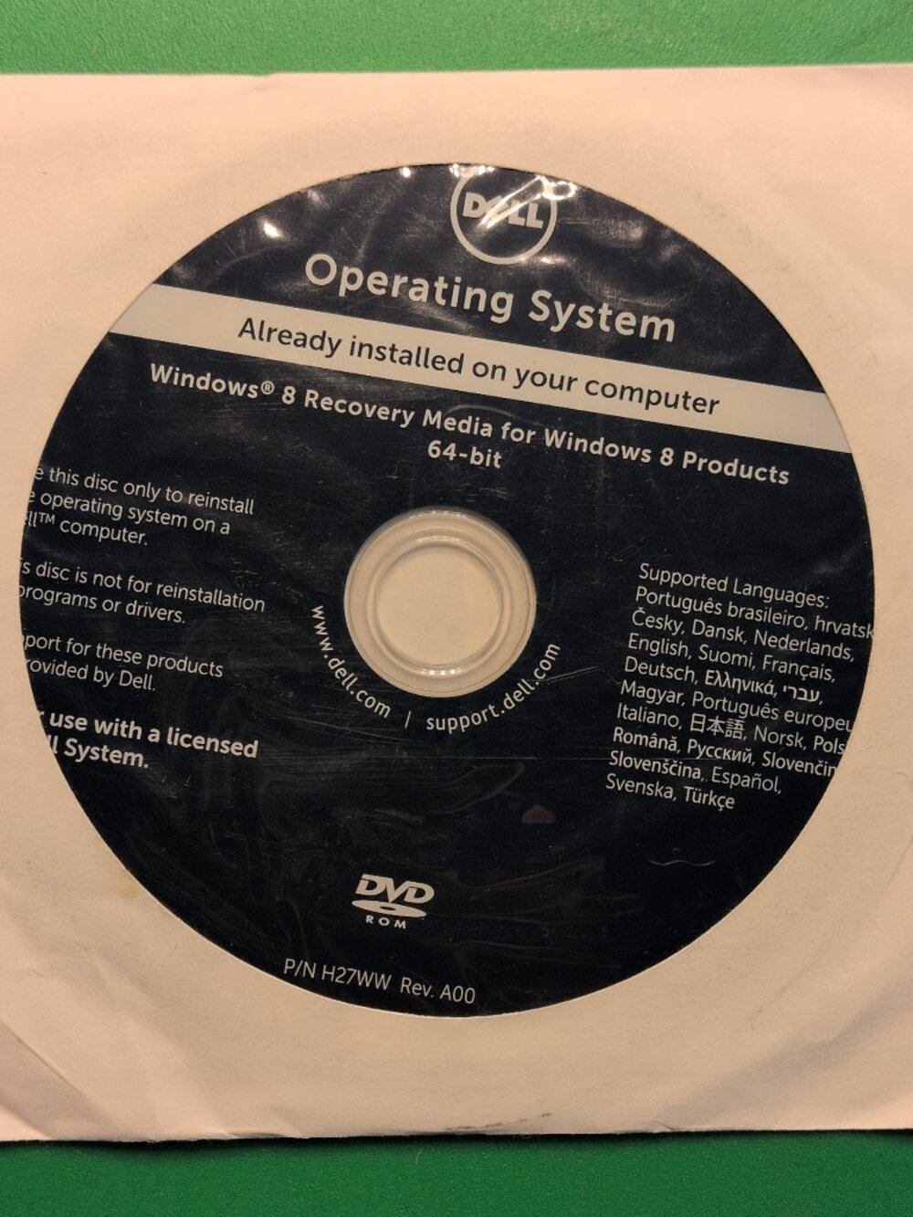 Dell Windows 8 Recovery Media for Windows 8 Products 64-Bit *NEW*
